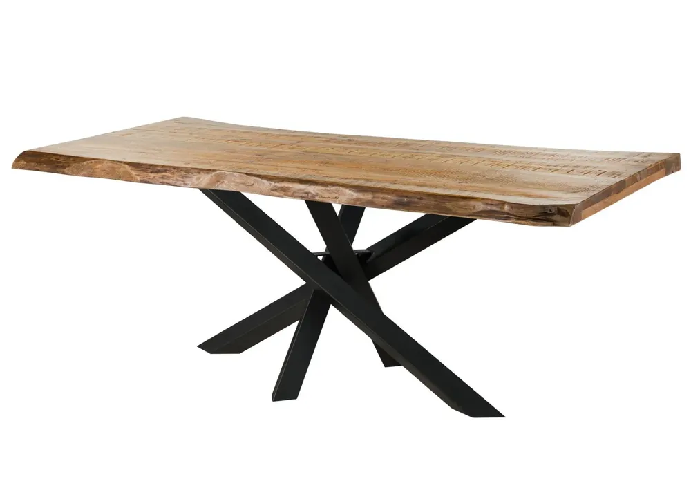 Knallerangebot Baumtisch Mango 200x100x79 natur lackiert / Mikado-Beine anthrazit matt FREEFORM 5