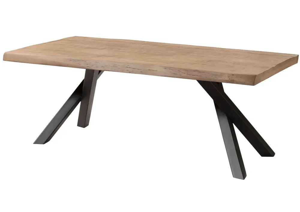 Baumtisch Mango 220x100x76 beige lackiert / A-Gestell anthrazit matt FREEFORM 5 Preis Gesenkt