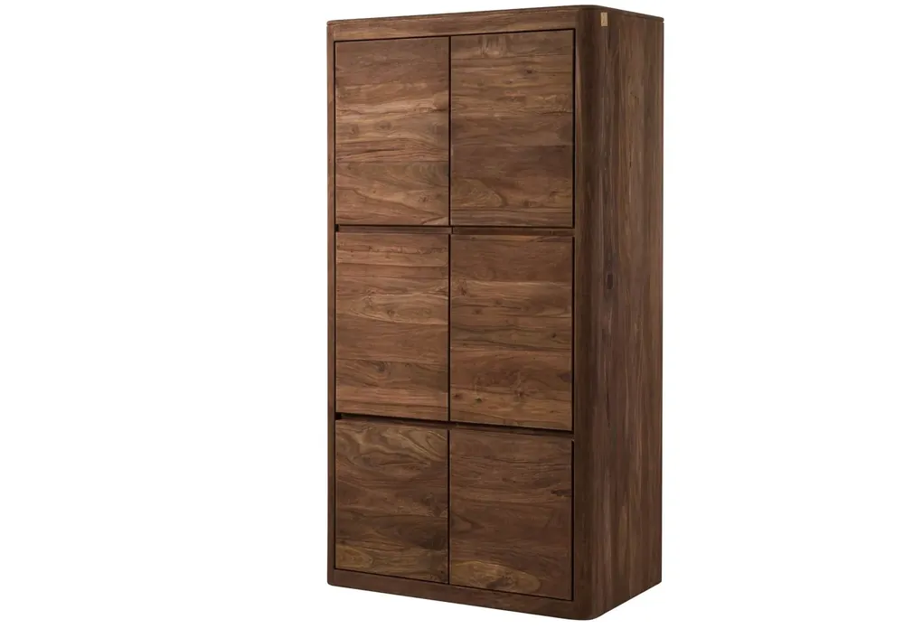 Preisreduziert Kleiderschrank Sheesham 105x60x200 rot-braun gebeizt TORONTO #165