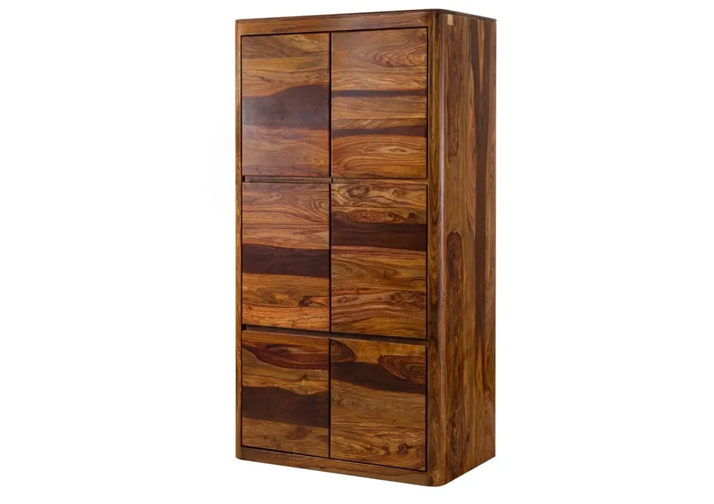 Beliebt Kleiderschrank Sheesham 105x60x200 walnuss gewachst TORONTO #265