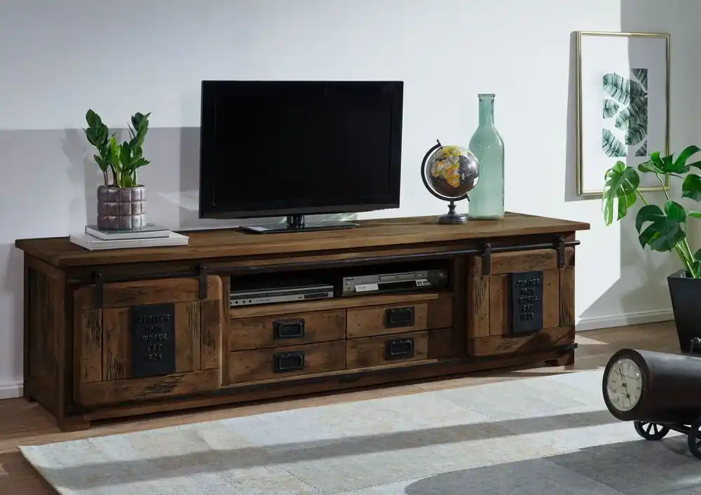 TV-Board Mango 200x55x55 braun lackiert RAILWAY #448 Top-Preis