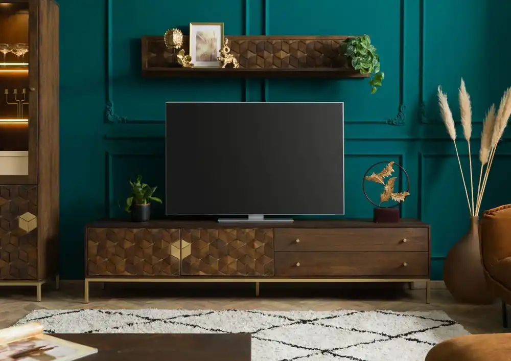 TV-Board Mango 220x45x50 braun geölt DIAMOND #223 Geprüft