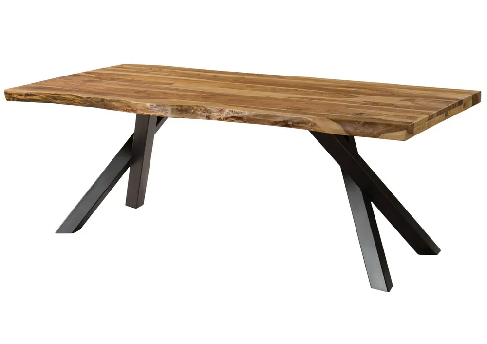 Baumtisch Sheesham 240x100x76 natur sandgestrahlt / A-Gestell anthrazit matt FREEFORM 5 Saisonangebot