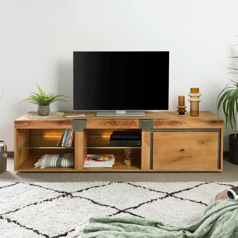 TV-Board Wild-/Zerreiche 200x48x50 natur geölt NEW AMSTERDAM #15 Jetzt Kaufen