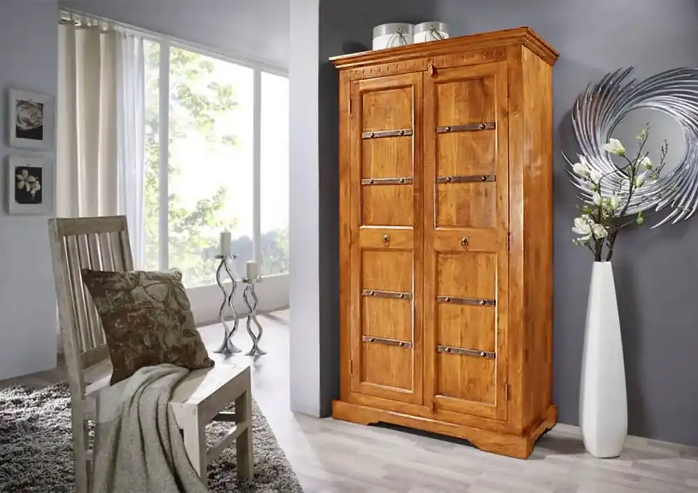 Schrank Akazie 97x50x176 honig lackiert OXFORD #0401 Geprüft