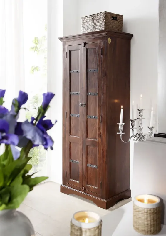 Schrank Akazie 73x45x180 nougat lackiert OXFORD #901 Knallerangebot