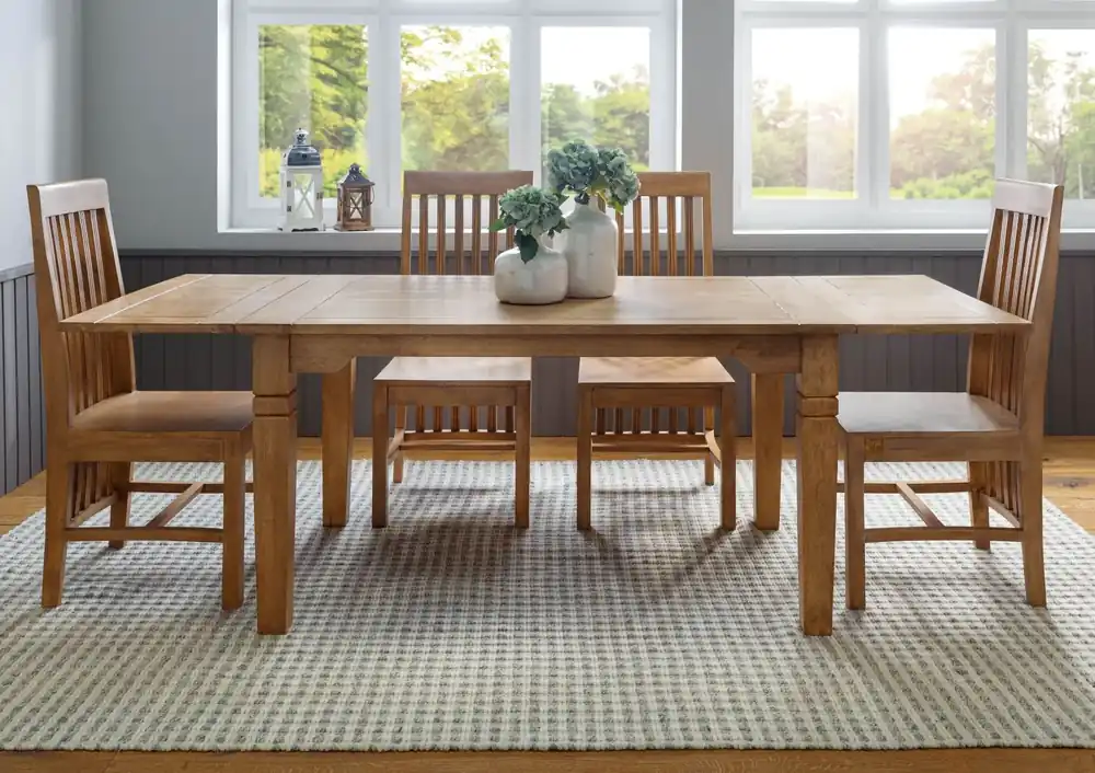 Esstisch verlängerbar Mango 140-220x90x76 beige geölt TOULOUSE #14 Neu