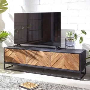 Sonderaktion Lowboard Famke 145 cm Mango Teak 3 Türen