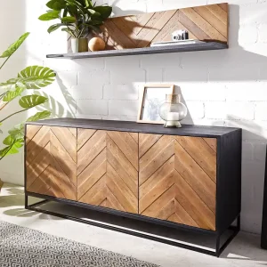 Sideboard Famke 145 cm Mango Teak 3 Türen Angebot