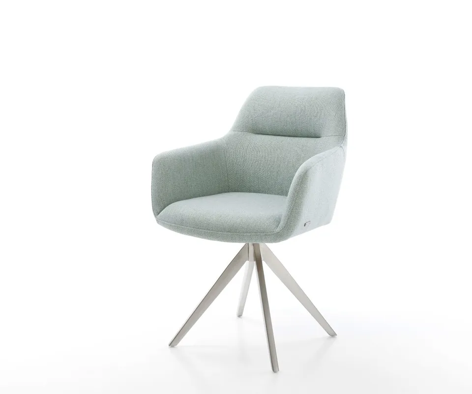 Abverkauf Drehstuhl Pejo-Flex Stripes Mint Kreuzgestell kantig Edelstahl 180° drehbar