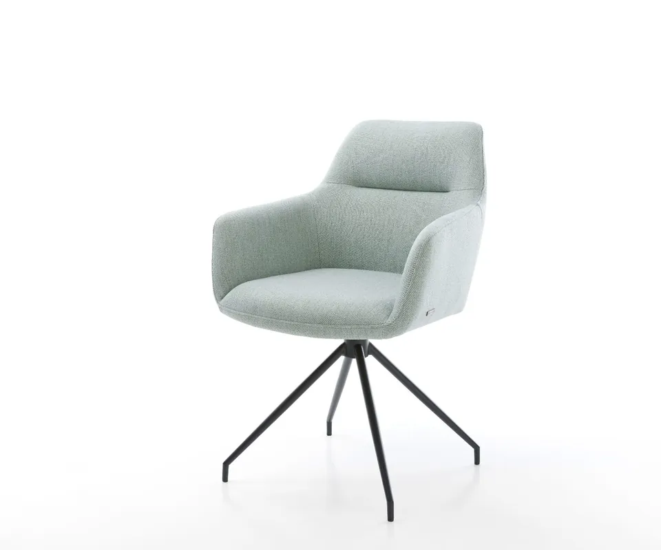 Angebot Drehstuhl Pejo-Flex Stripes Mint Kreuzgestell konisch Schwarz 180° drehbar