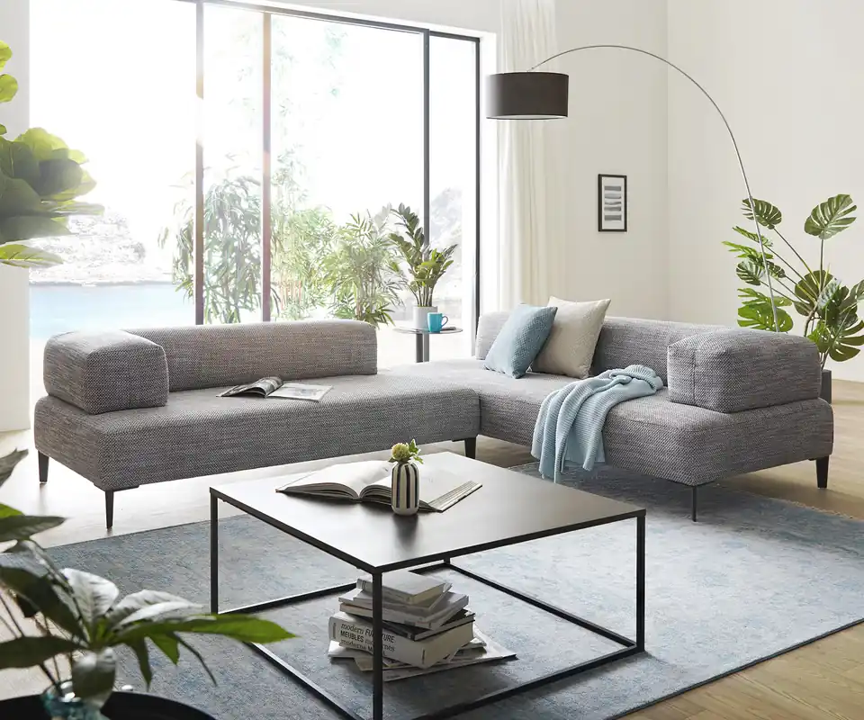 Ecksofa Puzzle 222 x 284 Schwarz-Weiß Rückenlehne by W. Schillig Direktkauf