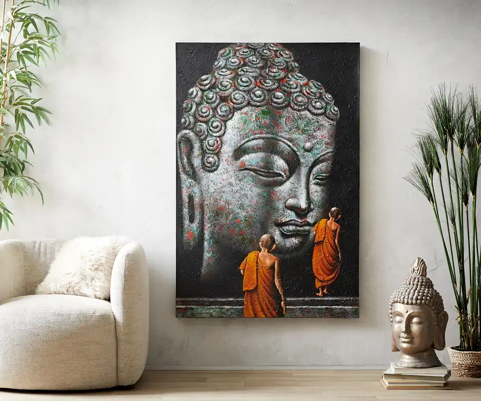 Gemälde Maje 100x150 cm Mehrfarbig Acryl auf Leinwand Sichere Zahlung