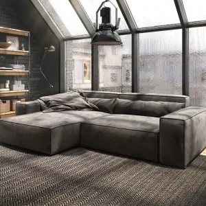 Direkt Vom Hersteller Ecksofa Sirpio XL 270x170 cm Mikrofaser Khakibraun Recamiere variabel
