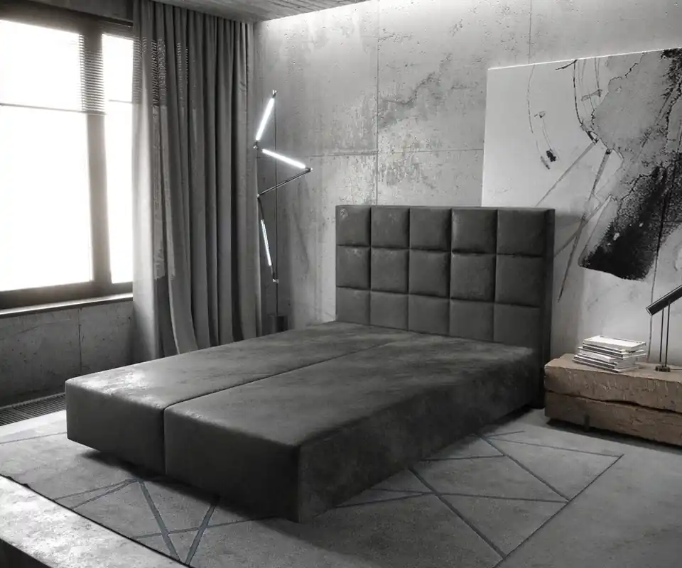 Jetzt Kaufen Boxspringgestell Dream-Fine 160x200 cm Mikrofaser Anthrazit Vintage