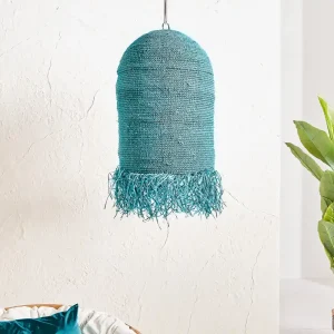 Lampenschirm Kubu-Kubu Ø 55x75 cm Türkis aus Wasserhyazinthe Top-Seller
