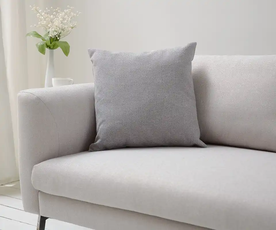 Kissen Dalma 50x50 cm Flachgewebe Grau Zertifiziert