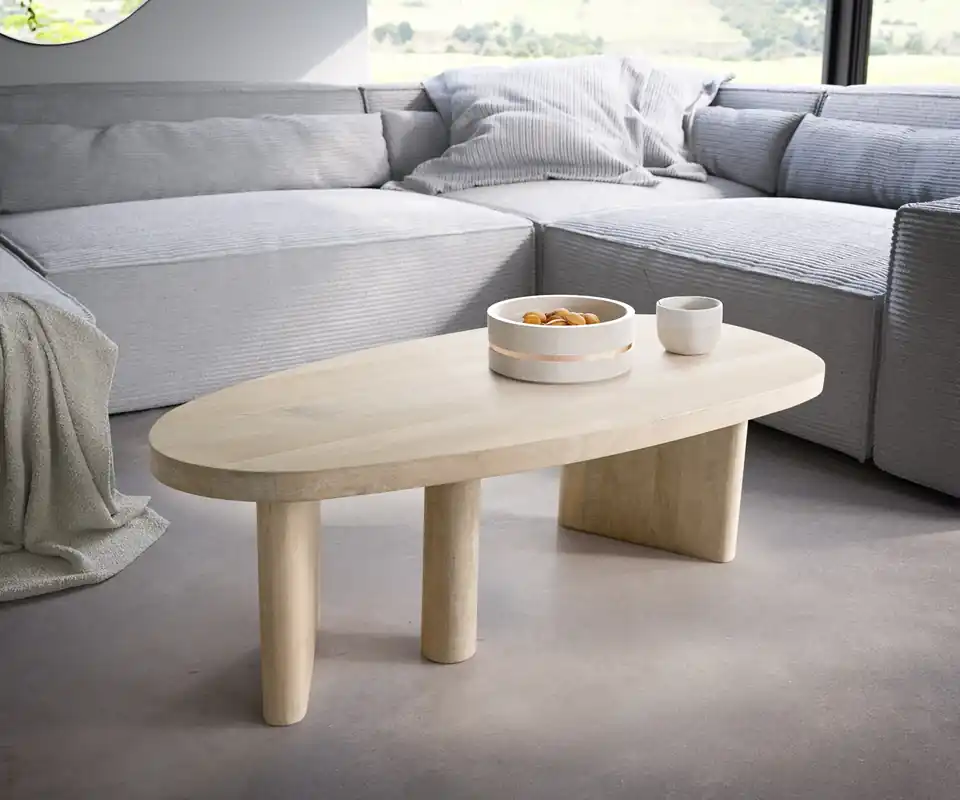 Couchtisch Wido 110x50 cm Mango White Wash Finale Aktion