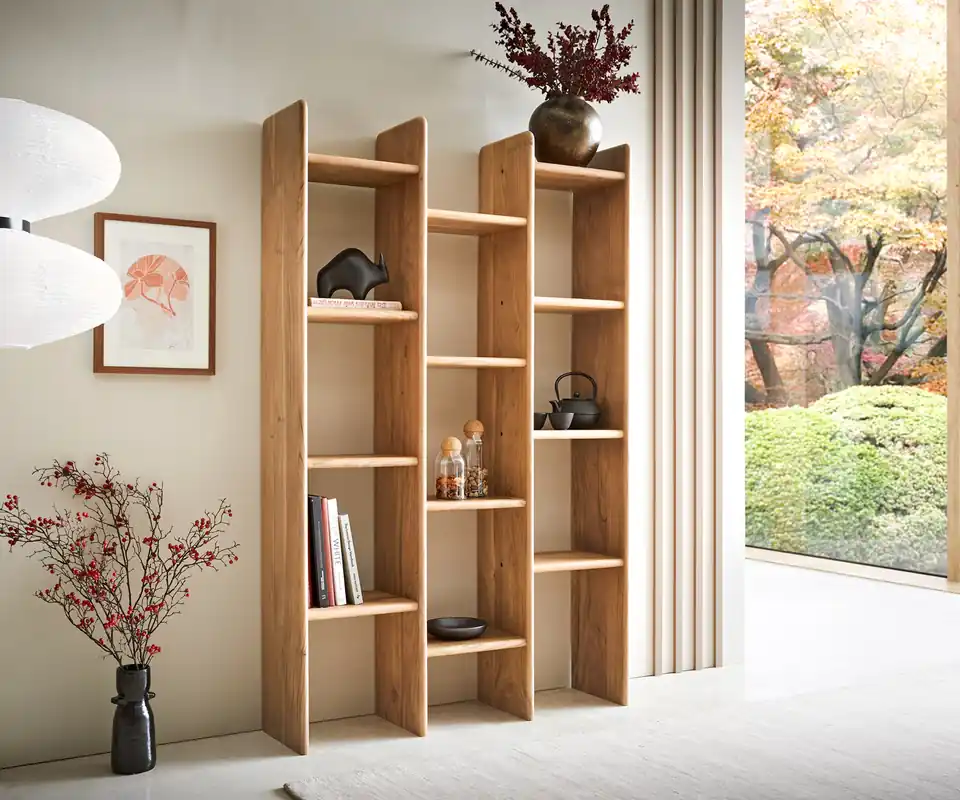 Schnäppchen Bücherregal Tizi 110x175 cm Akazie Natur