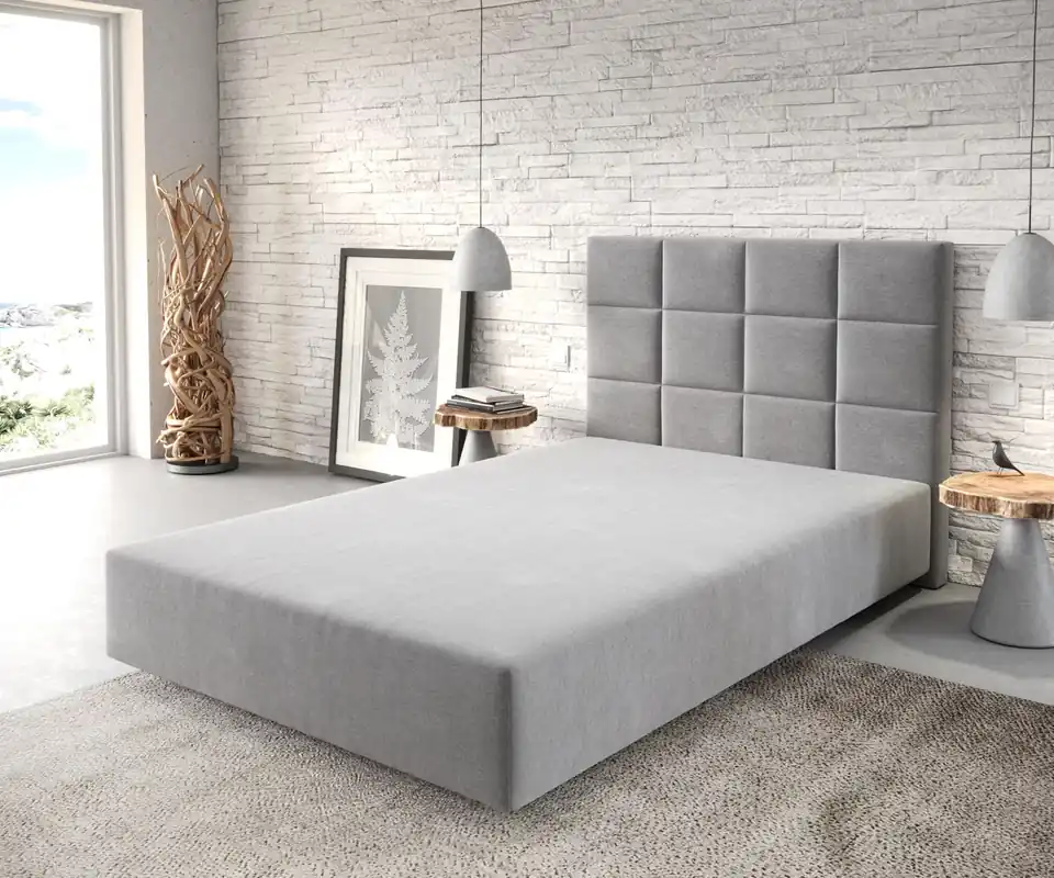 Kracherpreis Boxspringgestell Dream-Fine Mikrofaser Grau 120x200 cm