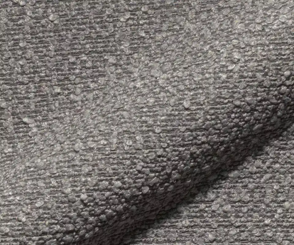 Stoffmuster Flex Bouclé Silbergrau Neue Ware
