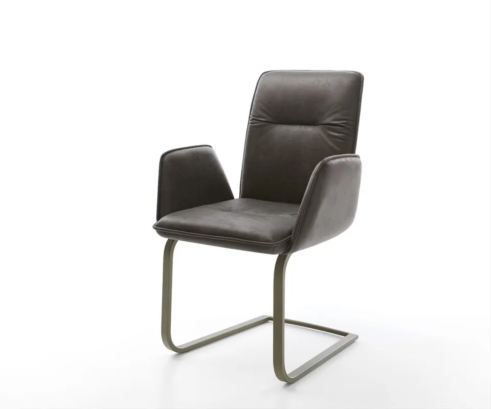 Angebot Freischwinger Vinja-Flex Mikrofaser Anthrazit Vintage Freischwinger flach Effektfinish Titan