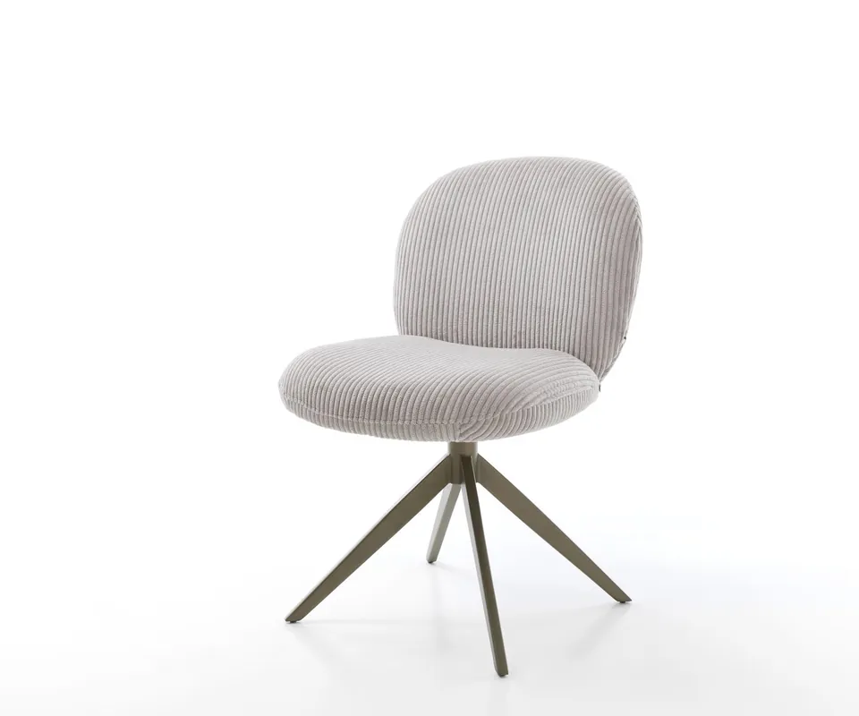 Drehstuhl Nube-Flex Cord Silbergrau Kreuzgestell breit Effektfinish Titan 360° drehbar Taschenfederkern Neuheit