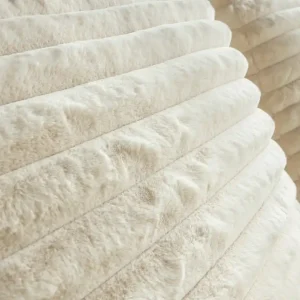 Neu Stoffmuster Plüschcord Beige