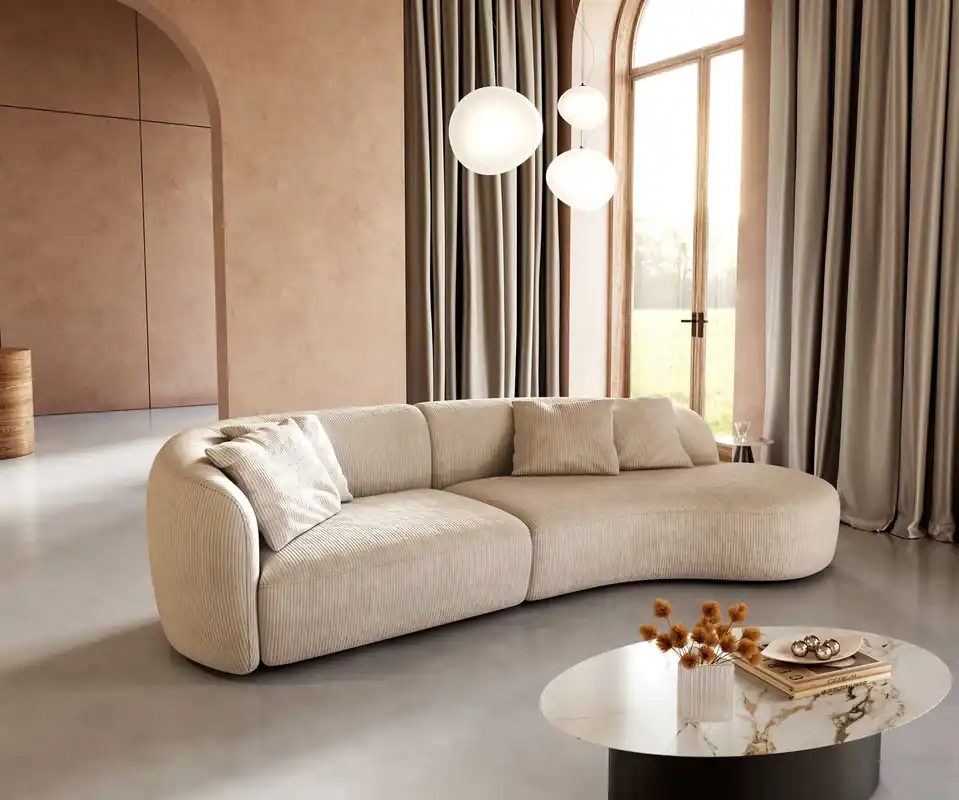 Neue Kollektion Sofa Mairi 330x160 cm Cord Beige