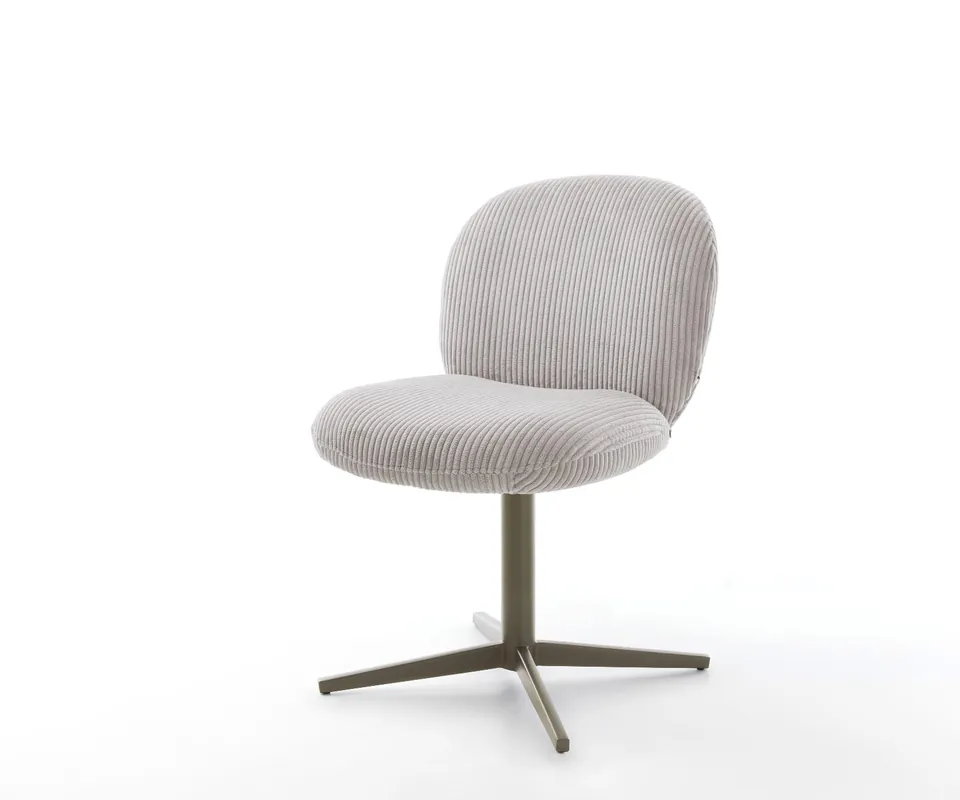 Billig Drehstuhl Nube-Flex Cord Silbergrau Fußkreuz Effektfinish Titan 360° drehbar Taschenfederkern