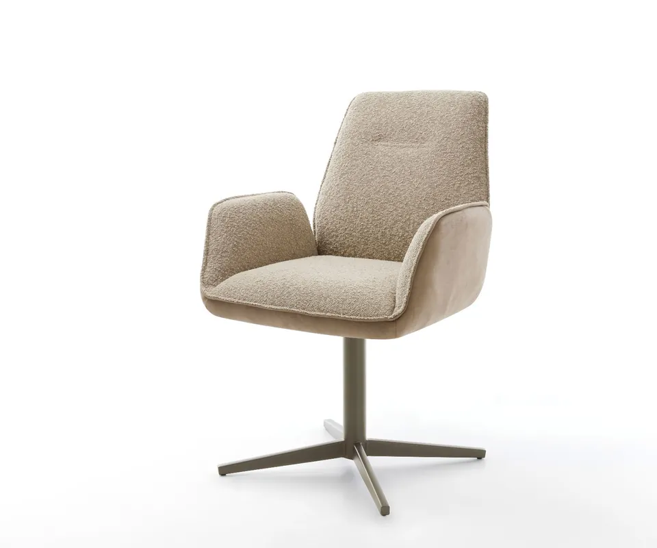 Top-Preis Drehstuhl Zoa-Flex Materialmix Schlamm Fußkreuz Effektfinish Titan 360° drehbar Taschenfederkern