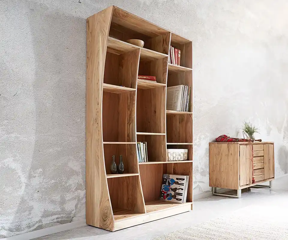 Standregal Live-Edge 120 cm Akazie Natur rechts Preis Gesenkt