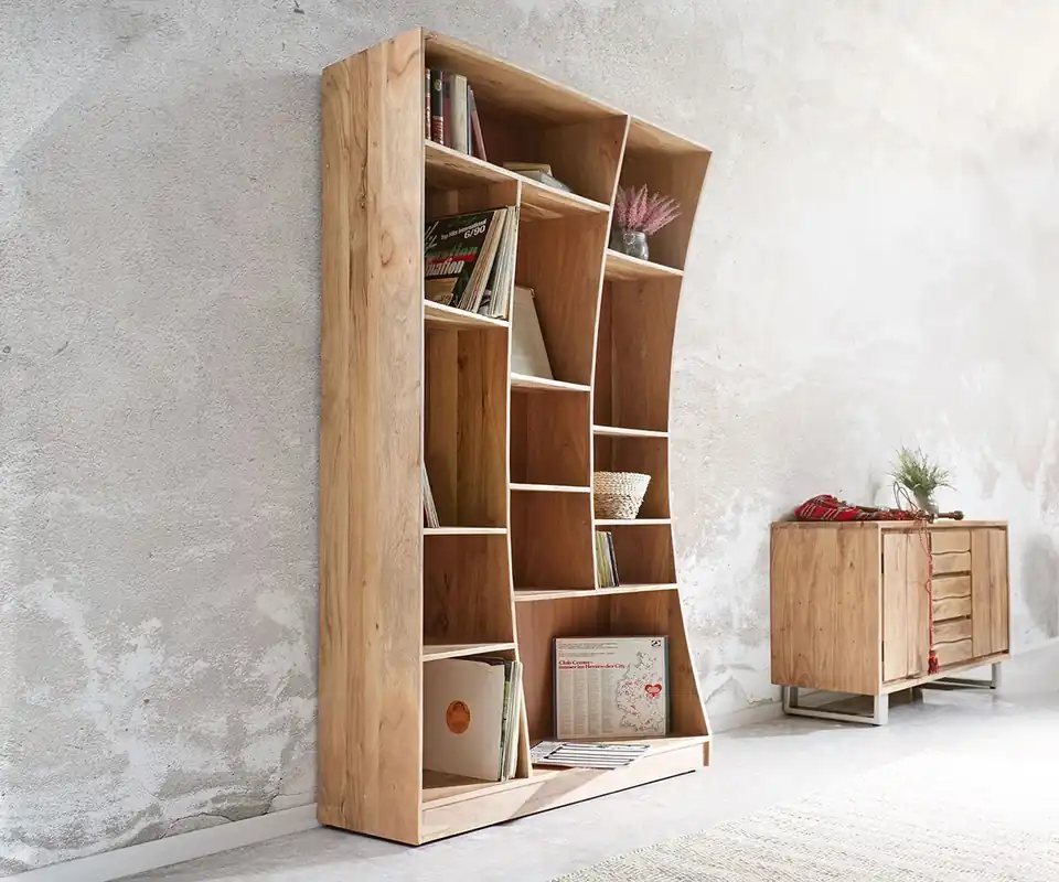 Finale Aktion Standregal Live-Edge 120 cm Akazie Natur links