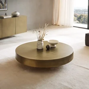 Garantierte Lieferung Couchtisch Ryo 120x30 cm Metallic Gold