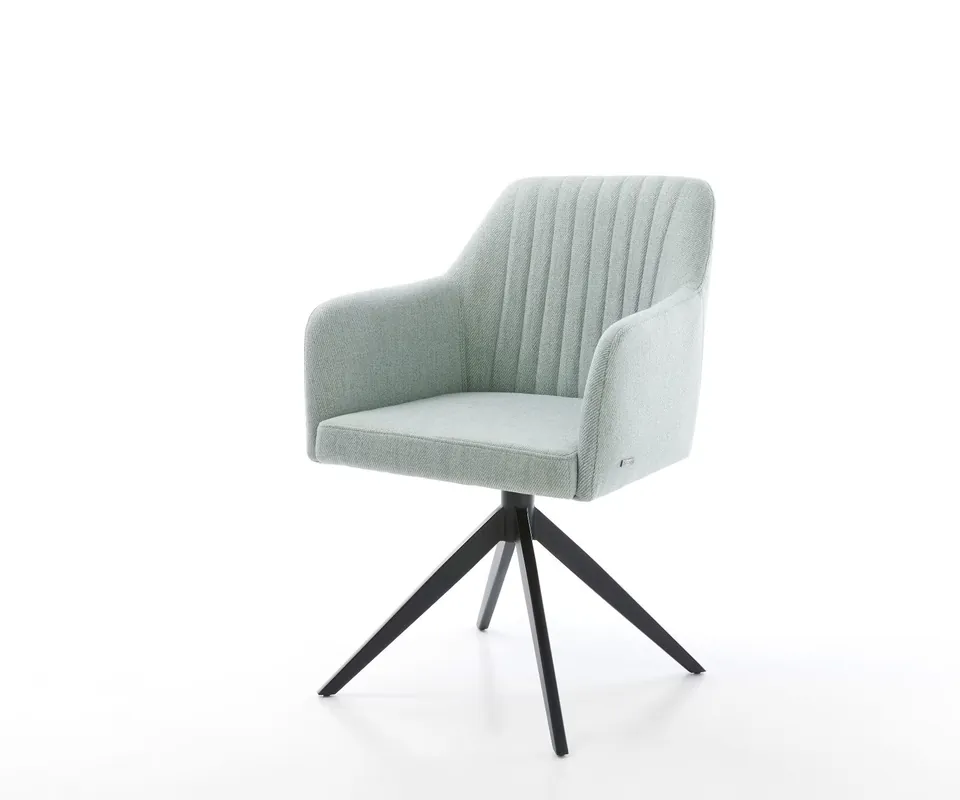 Solange Der Vorrat Reicht Drehstuhl Greg-Flex Stripes Mint Kreuzgestell breit Schwarz 360° drehbar Wippfunktion