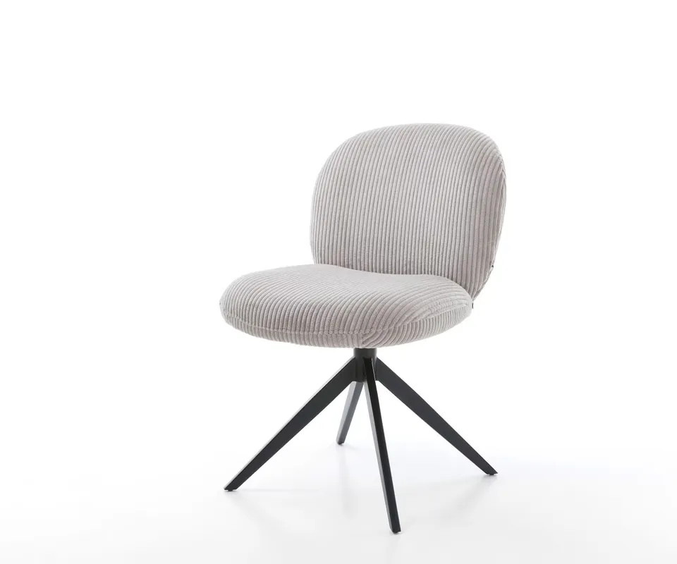 Expressversand Drehstuhl Nube-Flex Cord Silbergrau Kreuzgestell breit Schwarz 360° drehbar Wippfunktion Taschenfederkern