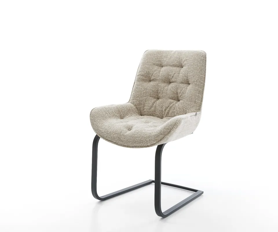 Freischwinger Taimi-Flex Webstoff Soft Beige Freischwinger flach Schwarz Nur Für Kurze Zeit