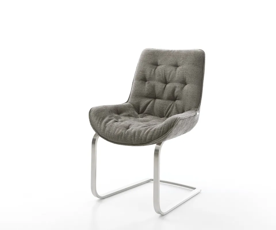 Freischwinger Taimi-Flex Bouclé Soft Schlamm Freischwinger flach Edelstahl Nur Heute