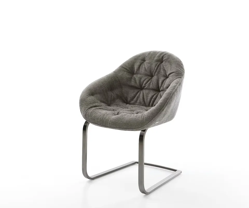 Nur Für Kurze Zeit Freischwinger Gaio-Flex Bouclé Soft Schlamm Freischwinger flach Graphit