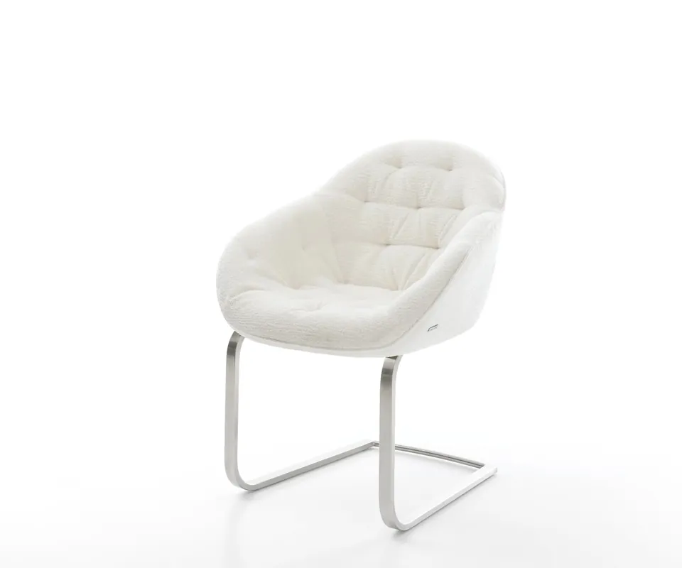 Freischwinger Gaio-Flex Bouclé Soft Beige Freischwinger flach Edelstahl Super-Preis