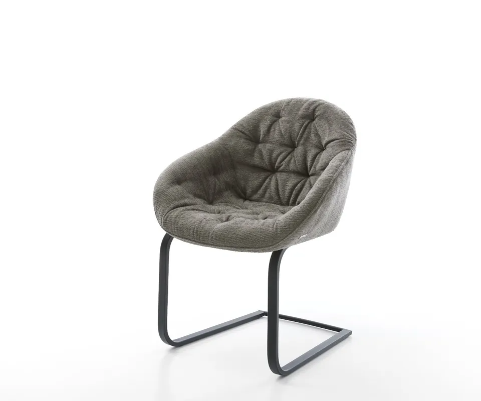 Sichere Zahlung Freischwinger Gaio-Flex Bouclé Soft Schlamm Freischwinger flach Schwarz