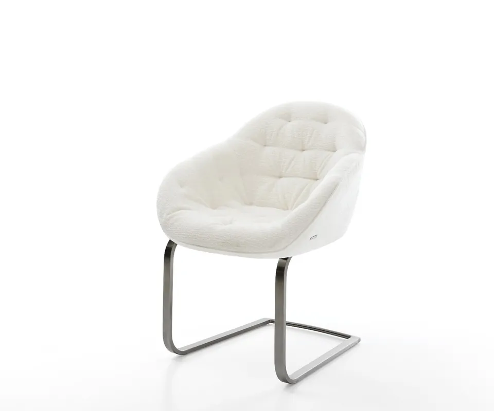 Neu Freischwinger Gaio-Flex Bouclé Soft Beige Freischwinger flach Graphit