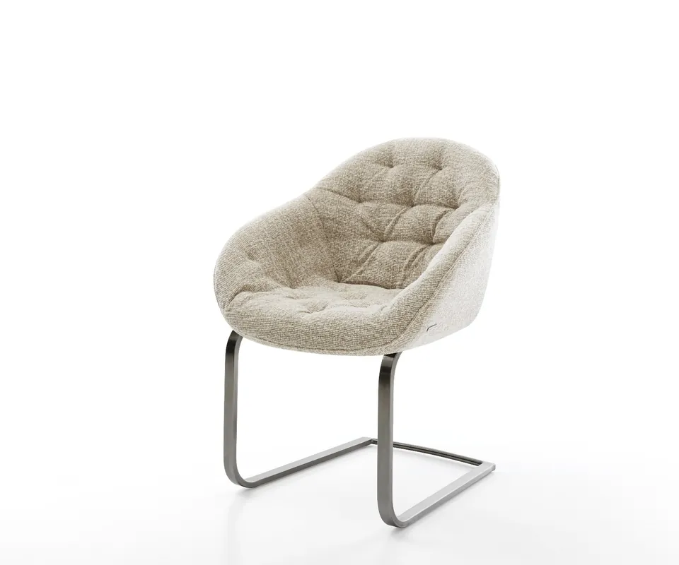 Freischwinger Gaio-Flex Webstoff Soft Beige Freischwinger flach Graphit Preis Gesenkt