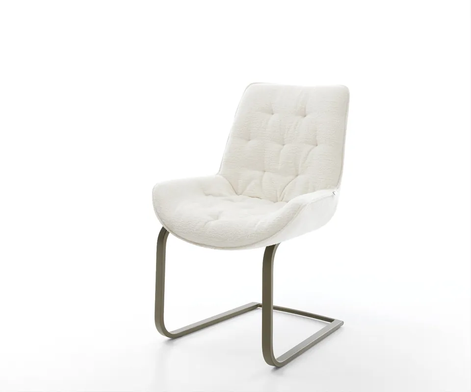 Freischwinger Taimi-Flex Bouclé Soft Beige Freischwinger flach Effektfinish Titan Preis Gesenkt