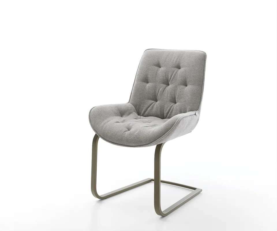 Solange Der Vorrat Reicht Freischwinger Taimi-Flex Strukturstoff Soft Grau Freischwinger flach Effektfinish Titan