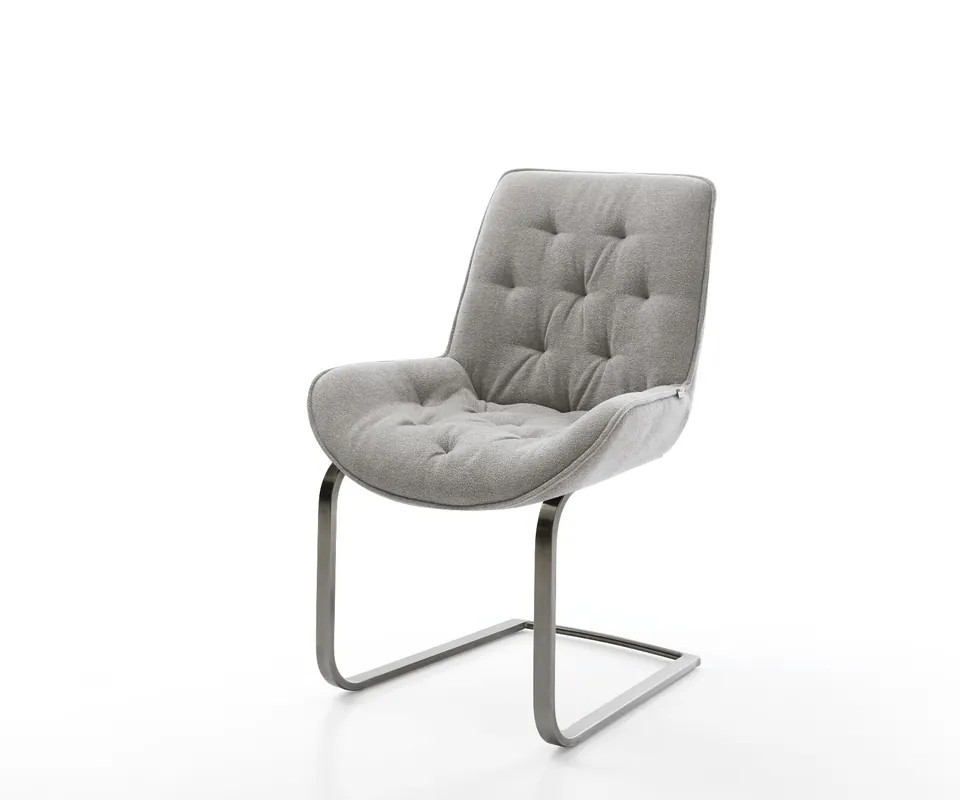 Freischwinger Taimi-Flex Strukturstoff Soft Grau Freischwinger flach Graphit Highlight