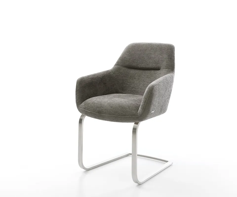 Freischwinger Pejo-Flex Bouclé Soft Schlamm Freischwinger flach Edelstahl Taschenfederkern Heißes Angebot