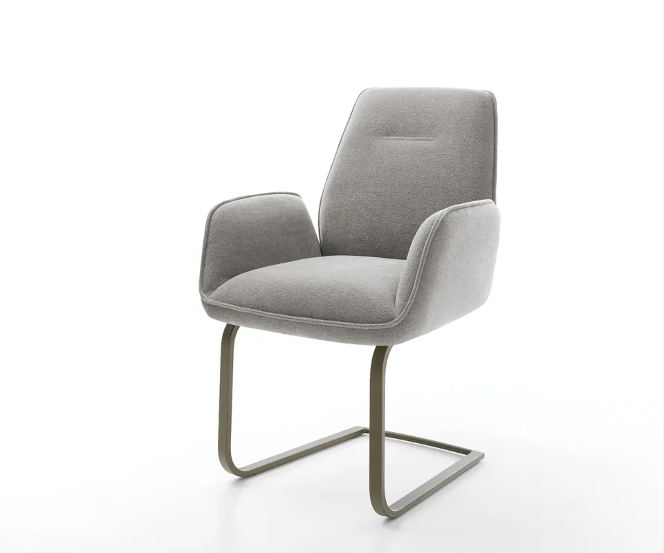 Freischwinger Zoa-Flex Strukturstoff Soft Grau Freischwinger flach Effektfinish Titan Taschenfederkern Sofort Bestellen