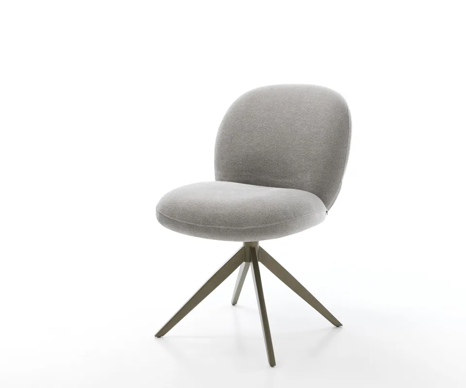 Top-Angebot Drehstuhl Nube-Flex Strukturstoff Soft Grau Kreuzgestell breit Effektfinish Titan 360° drehbar Wippfunktion Taschenfederkern