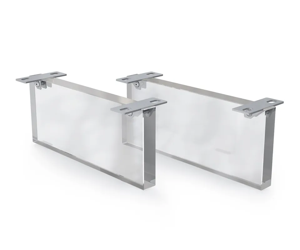 Jetzt Kaufen Fuß Schwebeoptik 20 cm Acrylglas für Kastenmöbel der Tiefe 60 cm (2er Set)